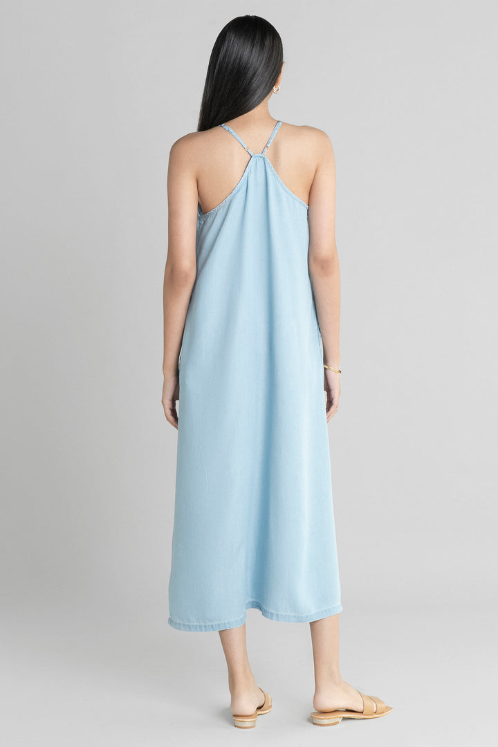 In The Mood For Love Denim Midi Dress-1