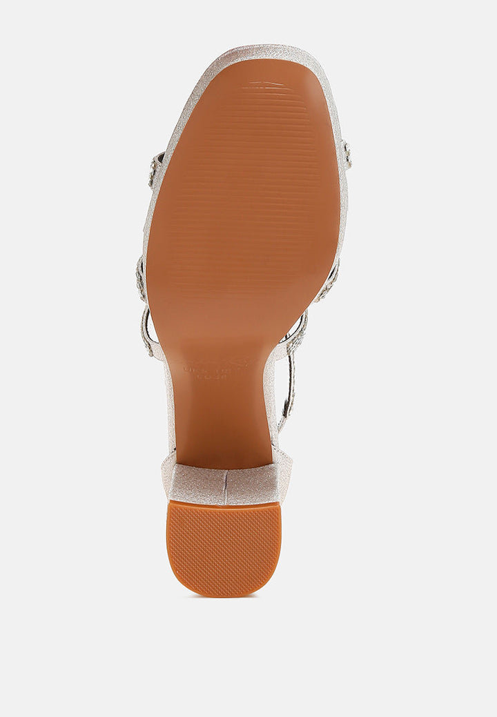 Infatuated Rhinestones Embellished Strappy Sandals-4