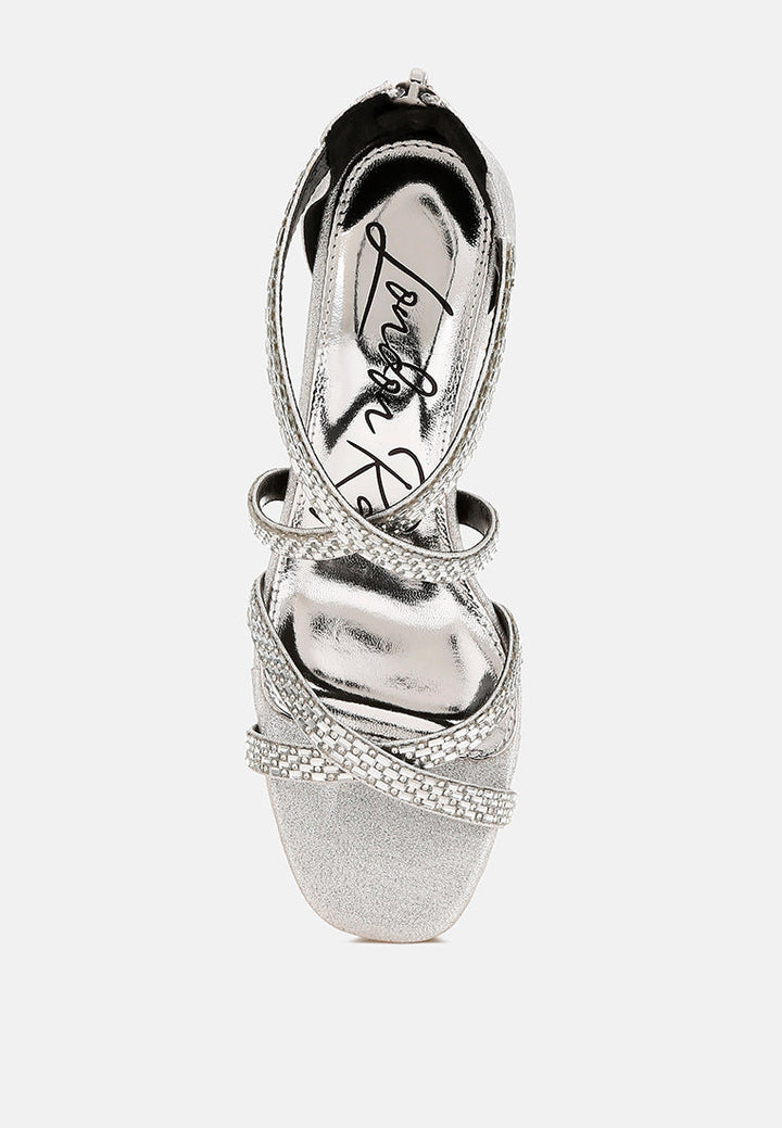 Infatuated Rhinestones Embellished Strappy Sandals-3
