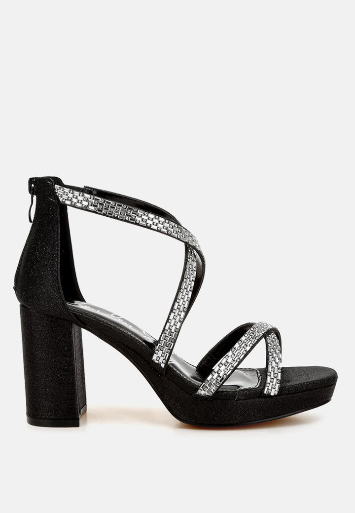 Infatuated Rhinestones Embellished Strappy Sandals-7