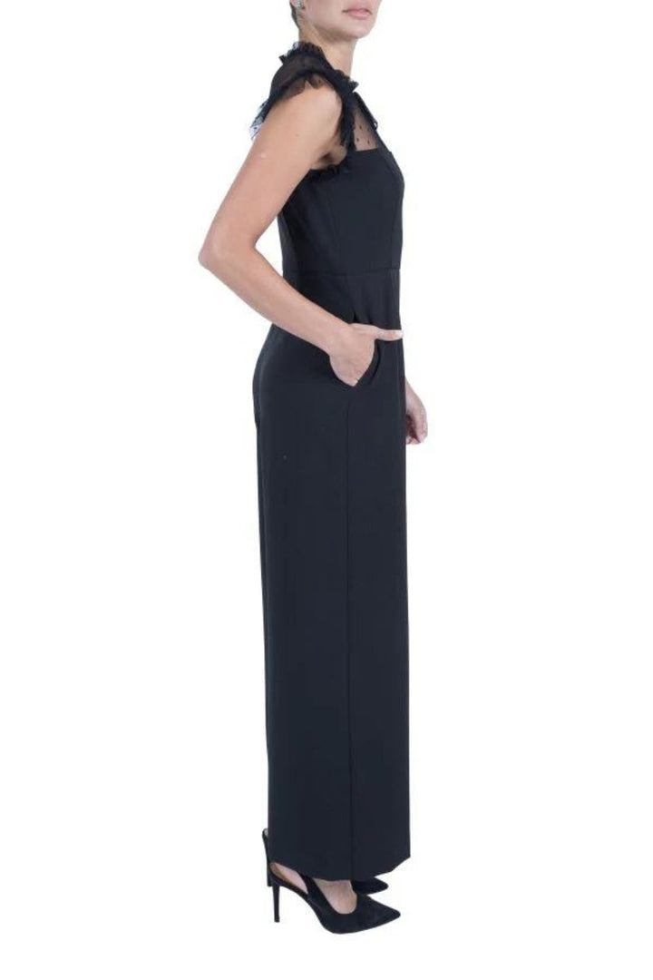 Julia Jordan Ruffled Drawstring Crepe Jumpsuit-1