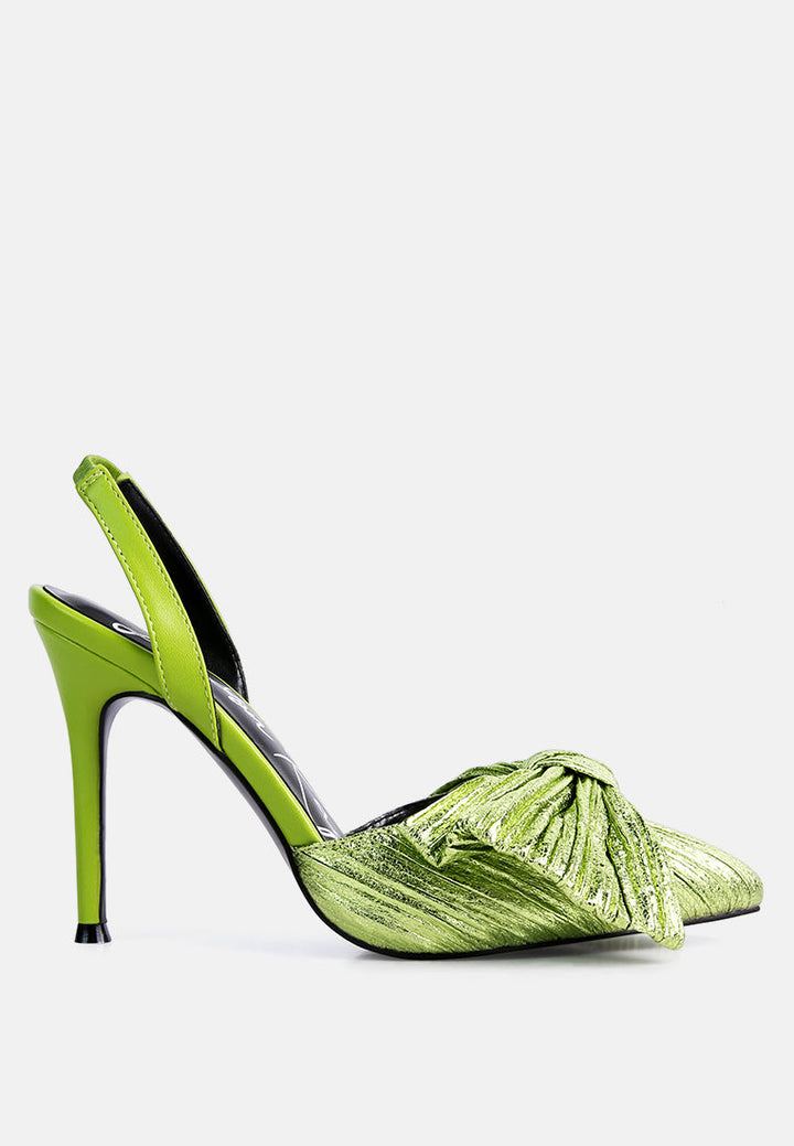 Kiki Bow Embellished Slingback Sandals-0