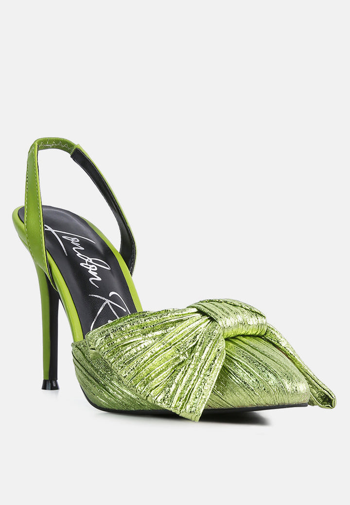 Kiki Bow Embellished Slingback Sandals-1