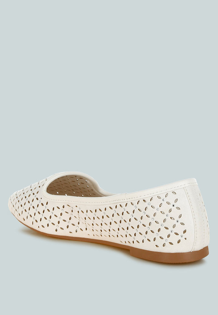 Kyrie Cut Out Detail Ballerinas-2