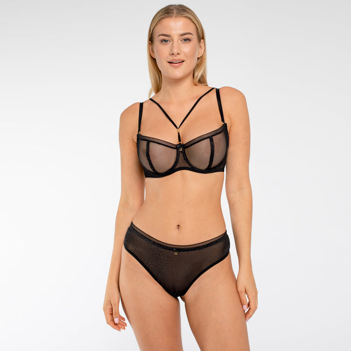 Transparent Tulle Balconette Bra Samanta Leo-4