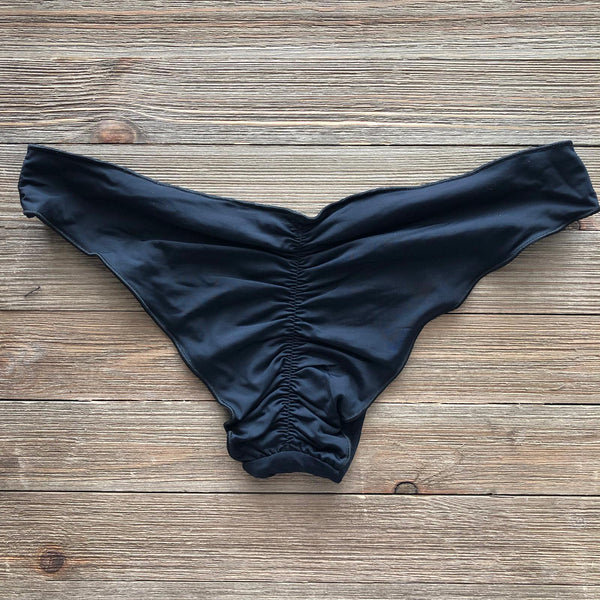 Light Black Lili Ripple Bikini Bottom-0