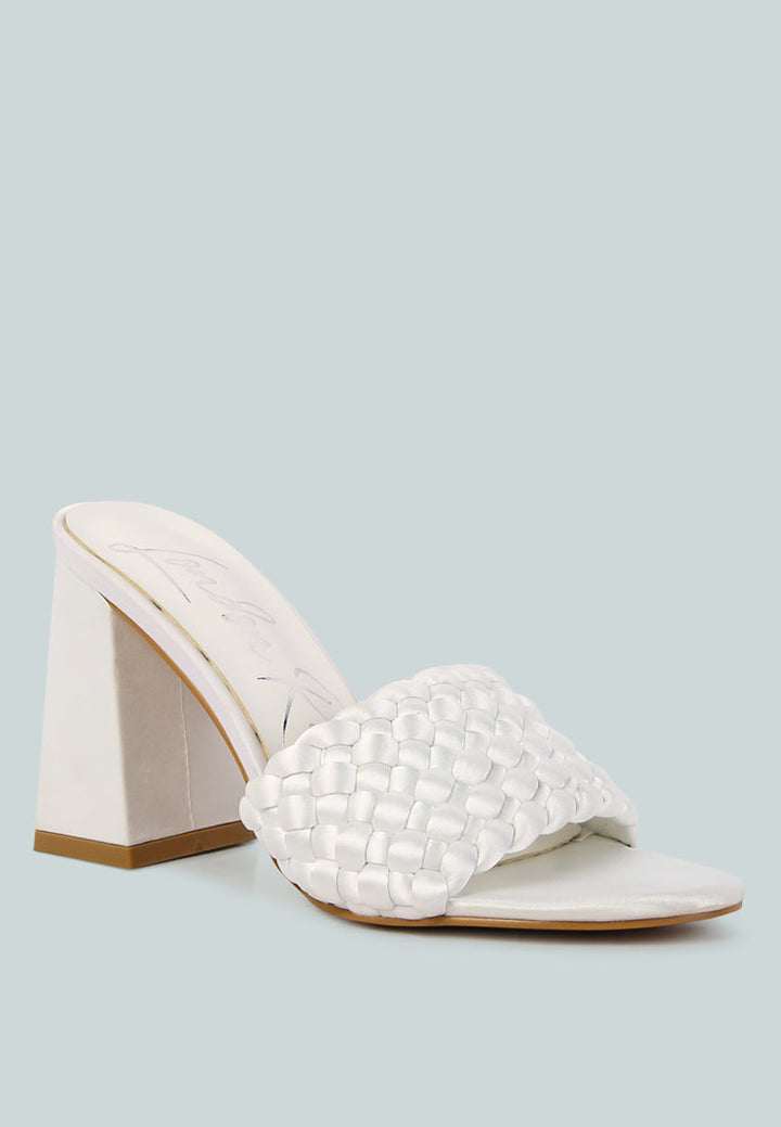 Lust Look Braided Satin Block Sandals-1