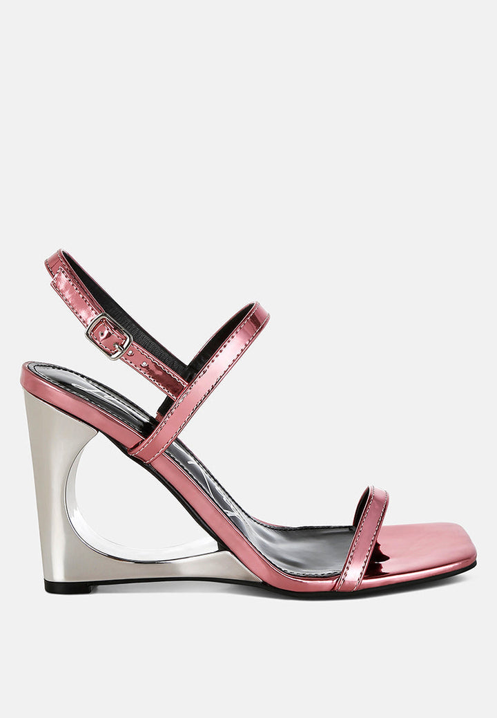 Ladra Metallic Fantasy Wedge Heel Sandals-5