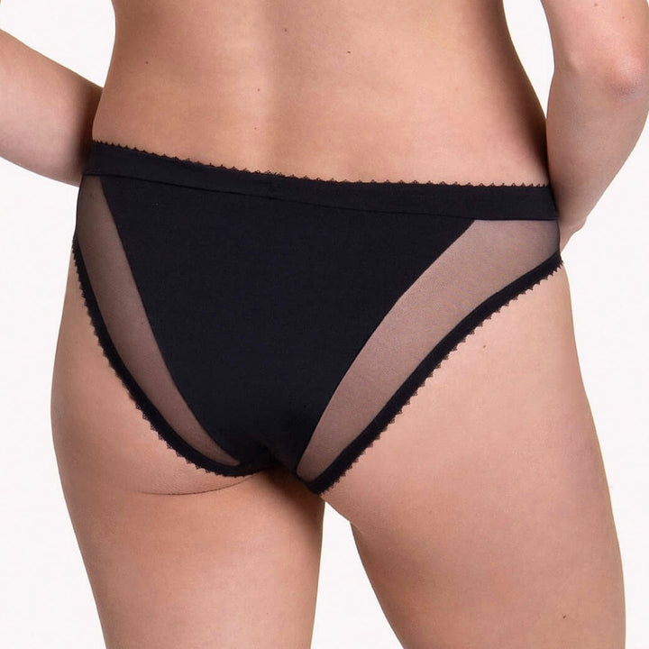 Sexy Sheer Mesh Lace Bikini Panty Lisca Peony Black-1