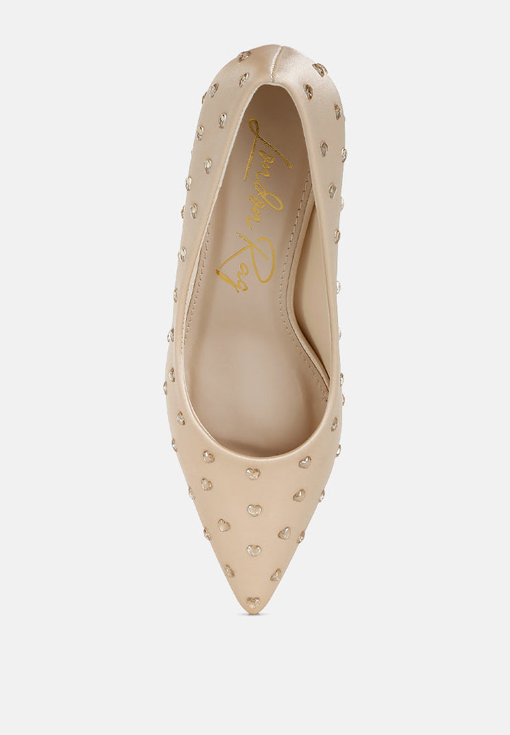 Madhara Heart-Shaped Rhinestones Pumps-3