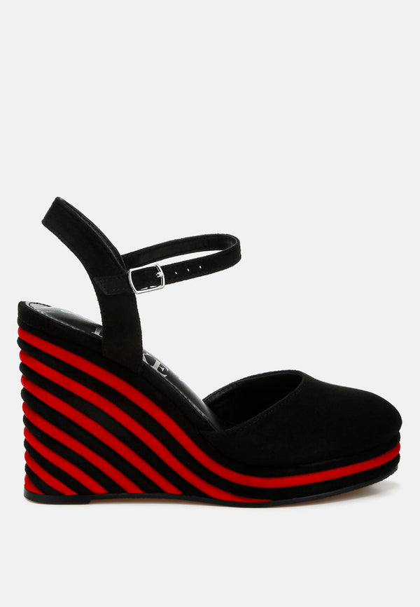 Manifest Dual Tone Wedge Sandals-5