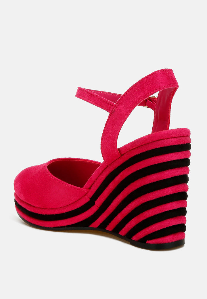 Manifest Dual Tone Wedge Sandals-2