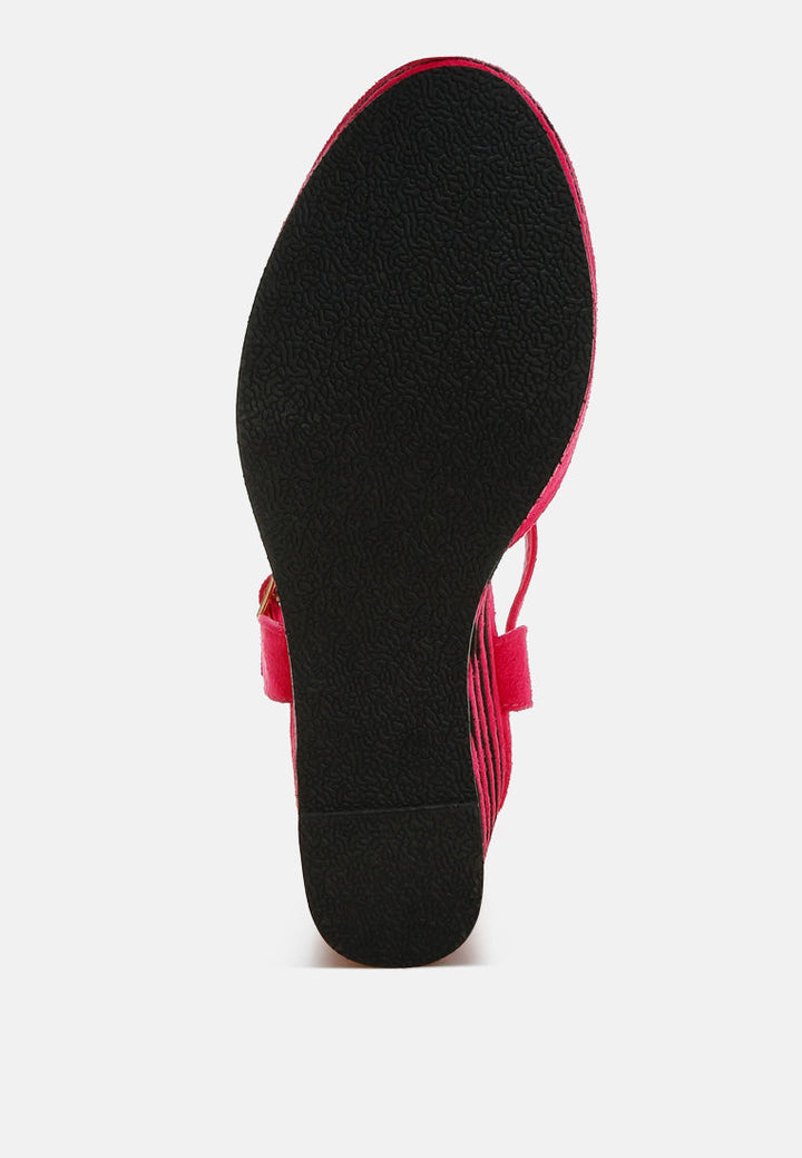 Manifest Dual Tone Wedge Sandals-4