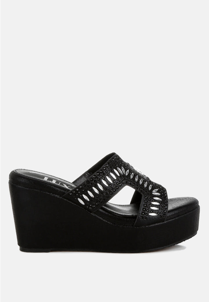 Marnier Diamante & Rhinestone Detail Cut-Out Sandals-6
