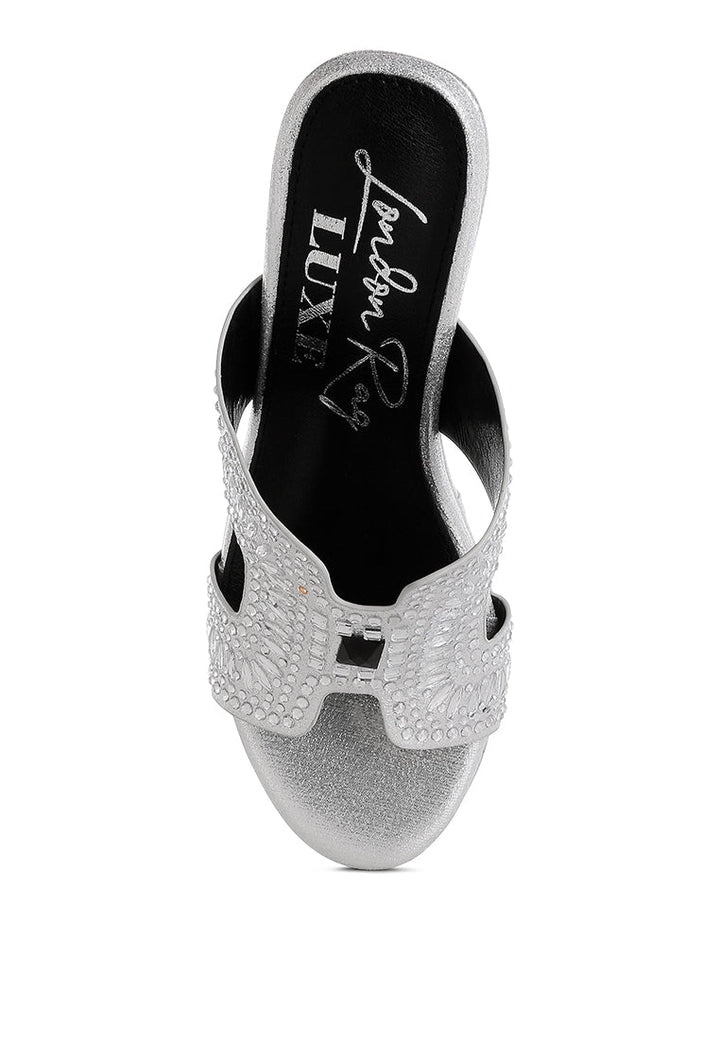 Marnier Diamante & Rhinestone Detail Cut-Out Sandals-4