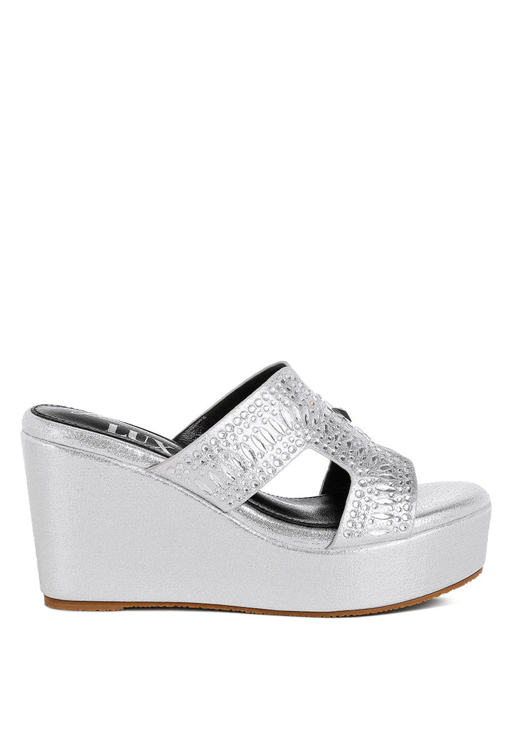 Marnier Diamante & Rhinestone Detail Cut-Out Sandals-0