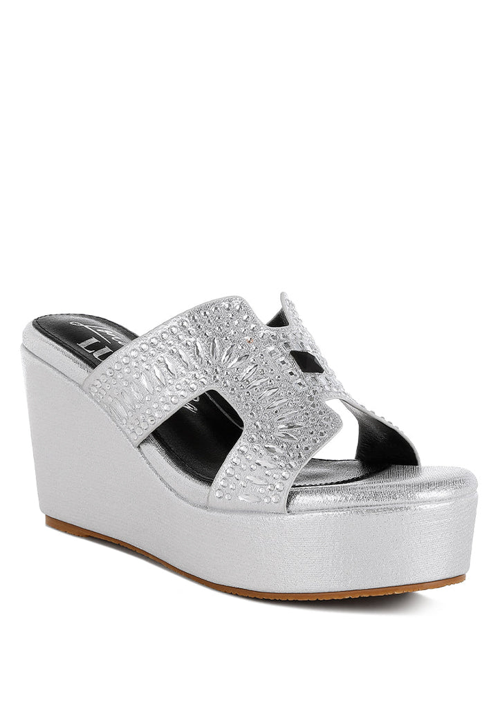 Marnier Diamante & Rhinestone Detail Cut-Out Sandals-2