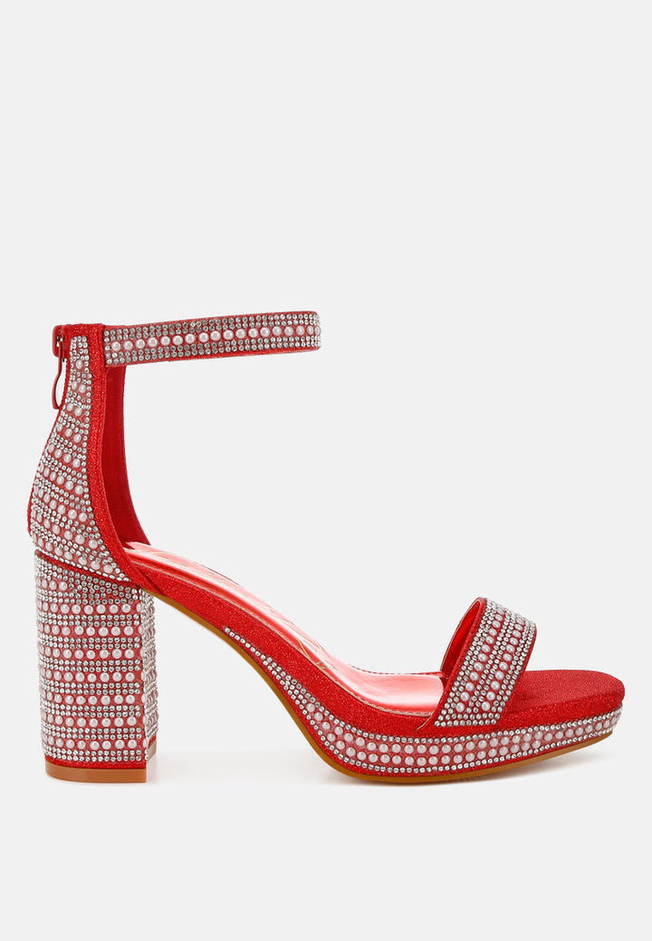 Mejuri Rhinestones And Pearl Embellished Sandals-7