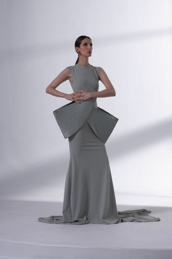 Structured Tie Back Dress-0