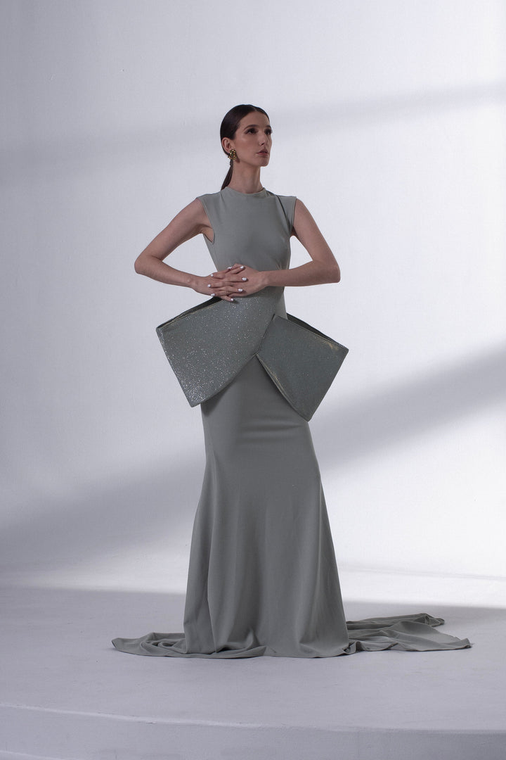 Structured Tie Back Dress-0