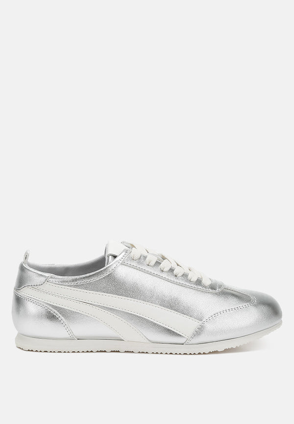 Montek Metallic Lace-Up Sneakers-0
