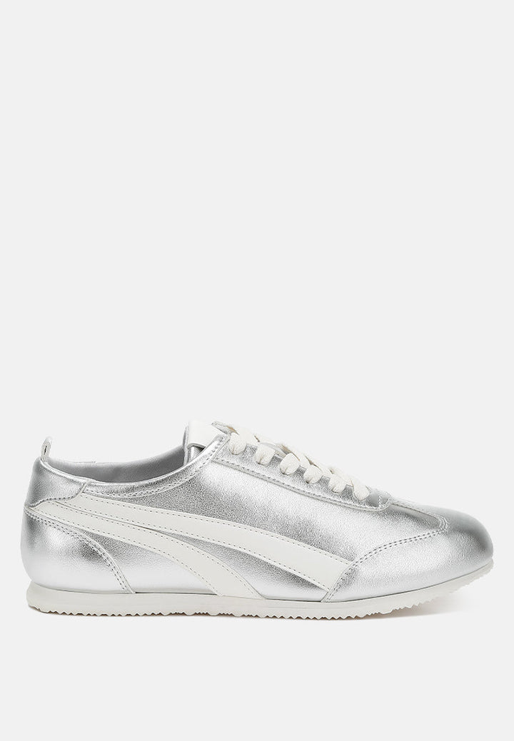 Montek Metallic Lace-Up Sneakers-0