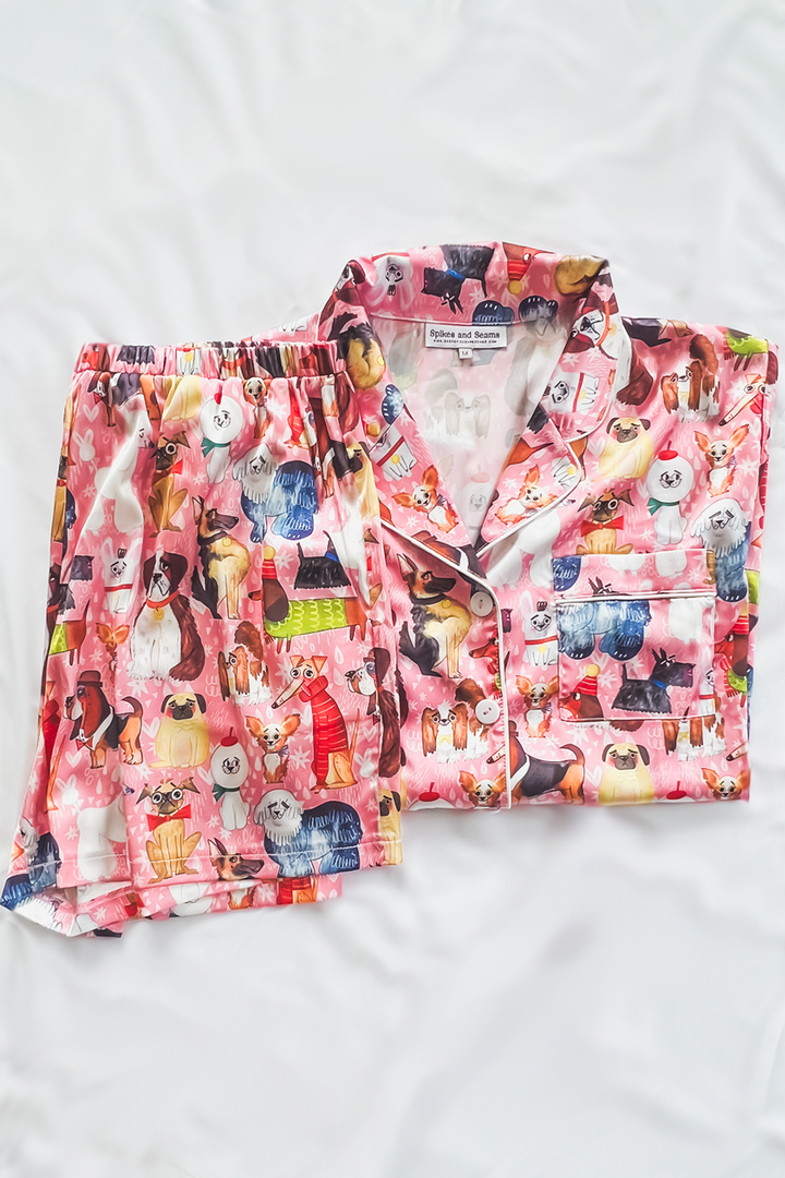 Must Love Dogs Satin Pajamas-3