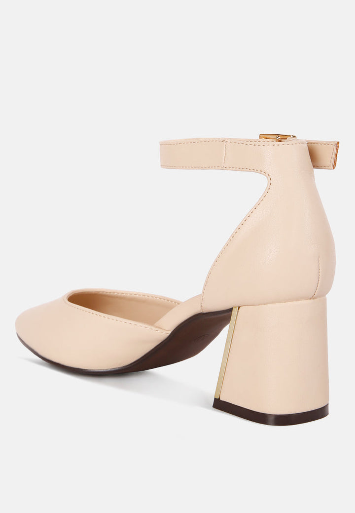 Myla Faux Leather Metallic Sling Heeled Sandals-2