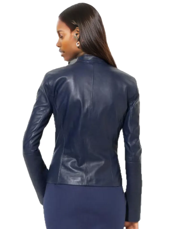 NY Womens Waxed Leather Jacket-2