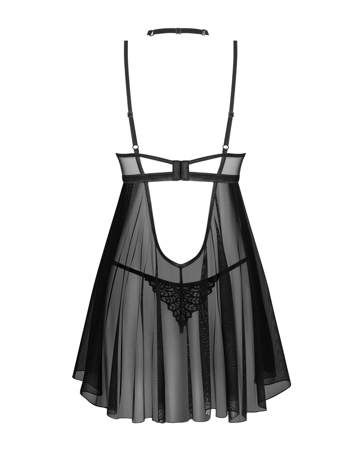 Sheer Mesh Babydoll & String Panty Obsessive Donarella-3