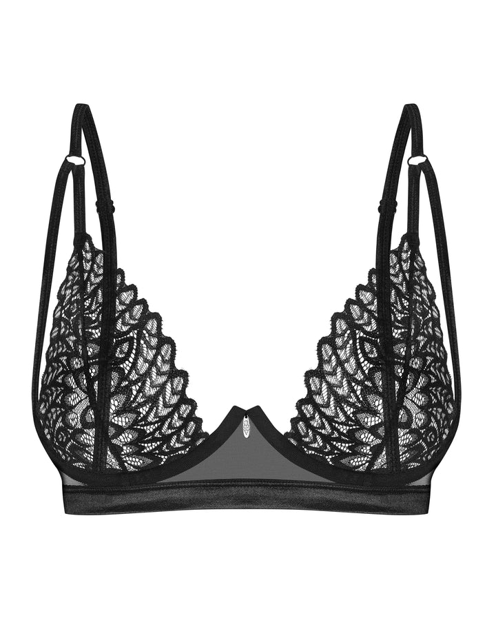 Sheer Lace Deep Plunge Bra Obsessive Donarella-3