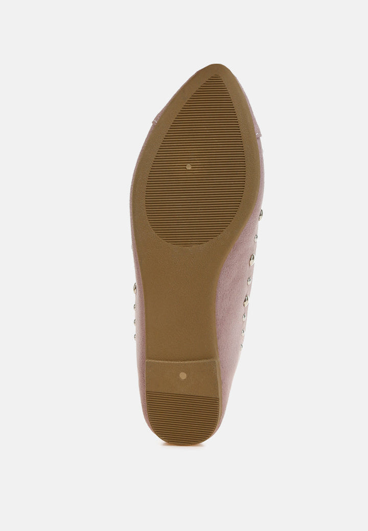 Olesia Stud Emebllished Ballet Flats-4