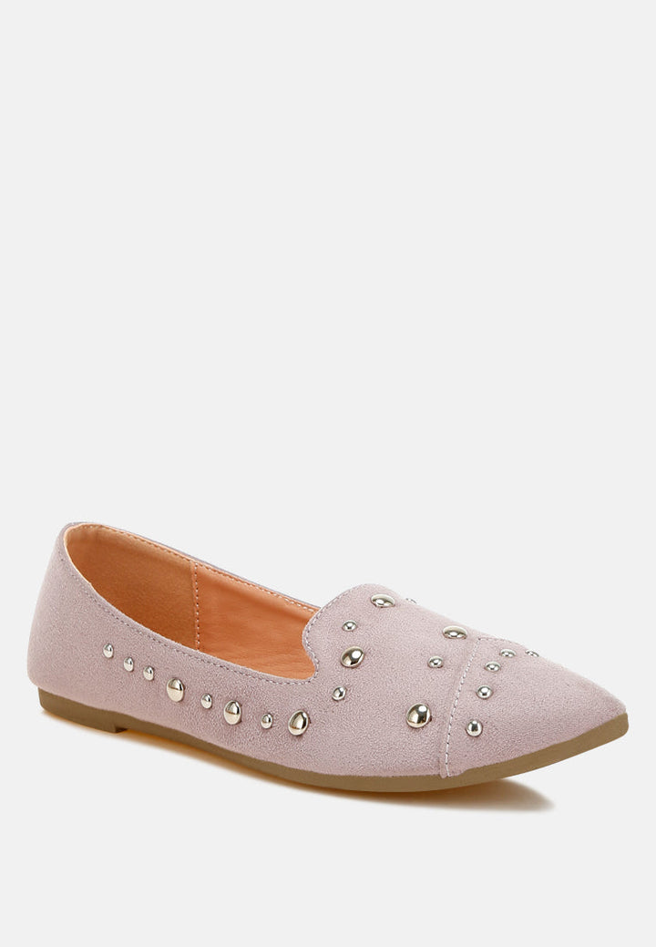 Olesia Stud Emebllished Ballet Flats-1