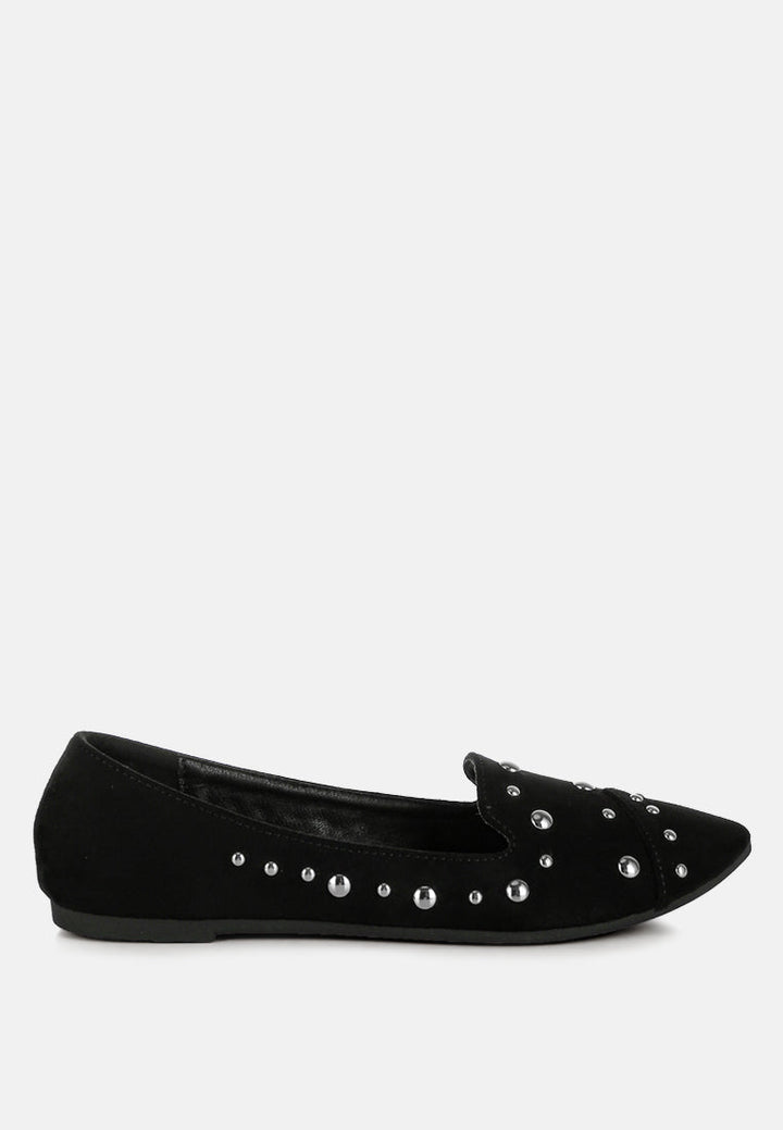 Olesia Stud Emebllished Ballet Flats-6