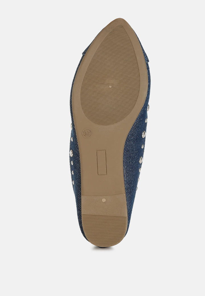 Olesia Stud Emebllished Ballet Flats-4