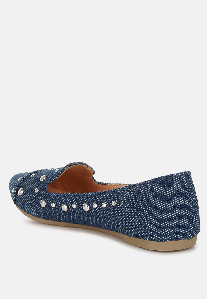 Olesia Stud Emebllished Ballet Flats-2