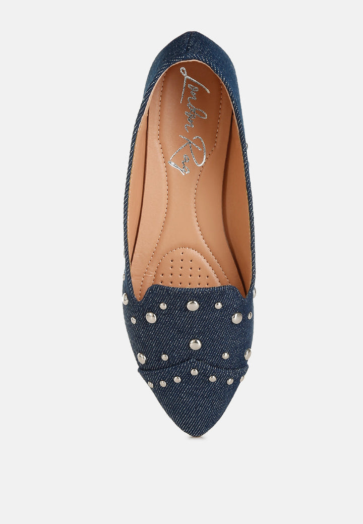 Olesia Stud Emebllished Ballet Flats-3
