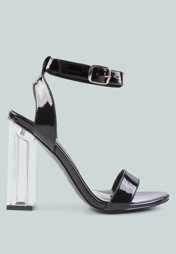 Poloma Clear Block Heel Party Sandals-6
