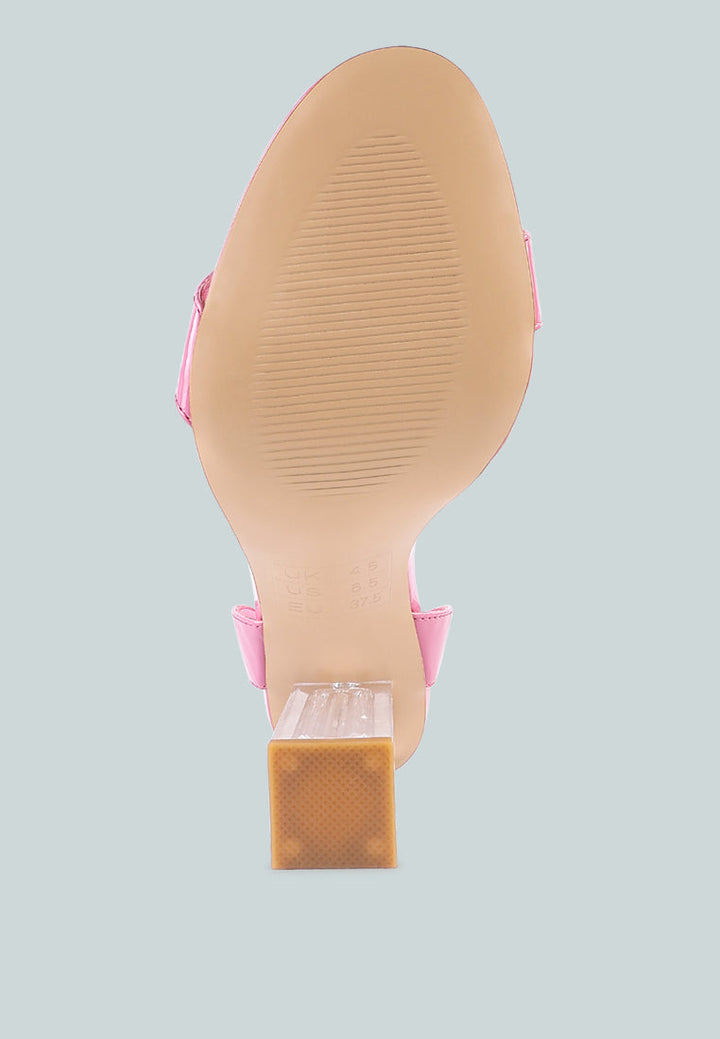 Poloma Clear Block Heel Party Sandals-4