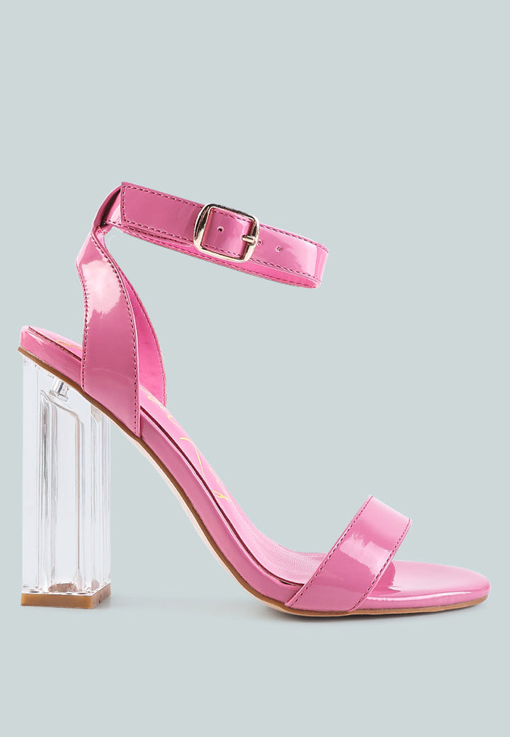 Poloma Clear Block Heel Party Sandals-0