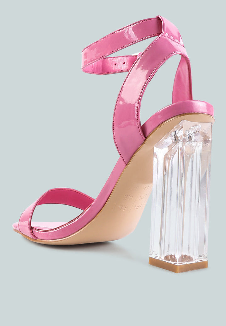 Poloma Clear Block Heel Party Sandals-2