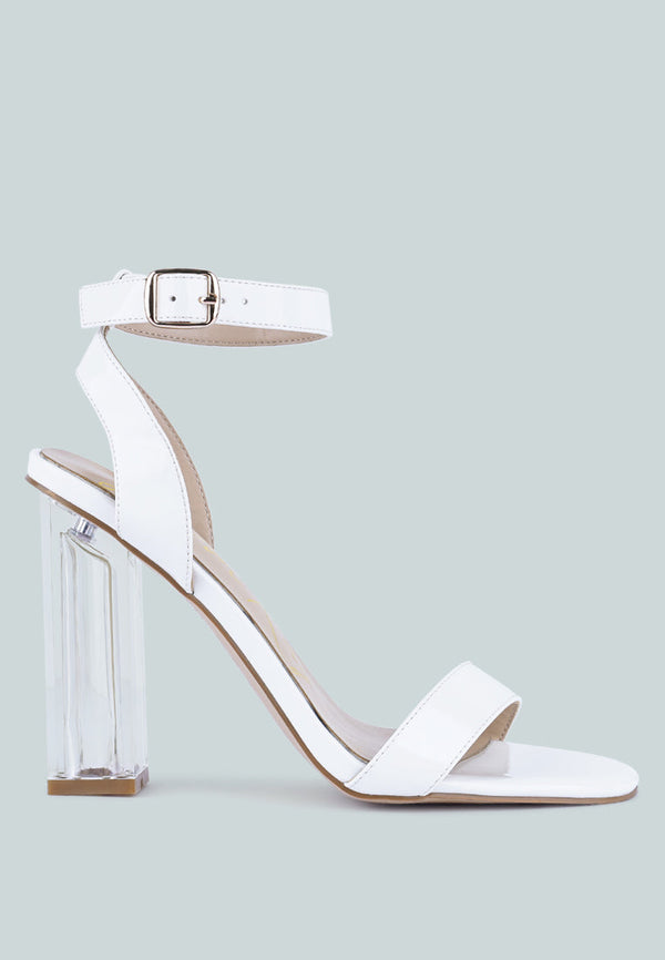 Poloma Clear Block Heel Party Sandals-5