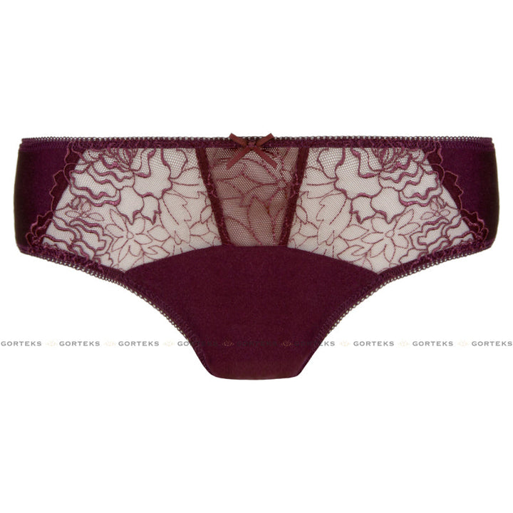 Semi Sheer Low Rise Bikini Panty Pamela Aubergine-2