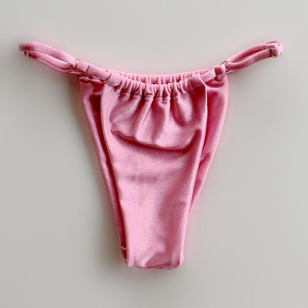 Sugar Pink Tanga Curtain Bikini Bottom-0