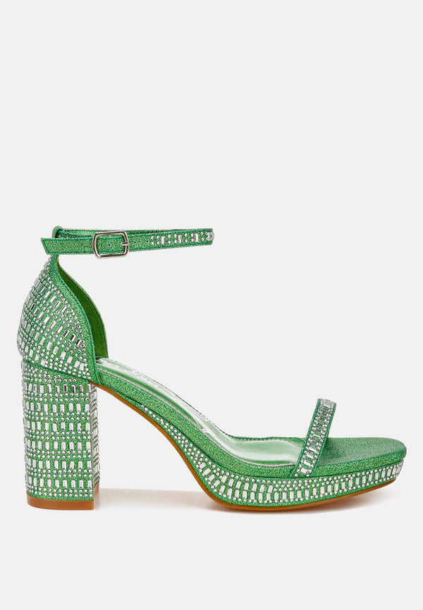 Ronan Rhinestones Embellished Block Sandals-0