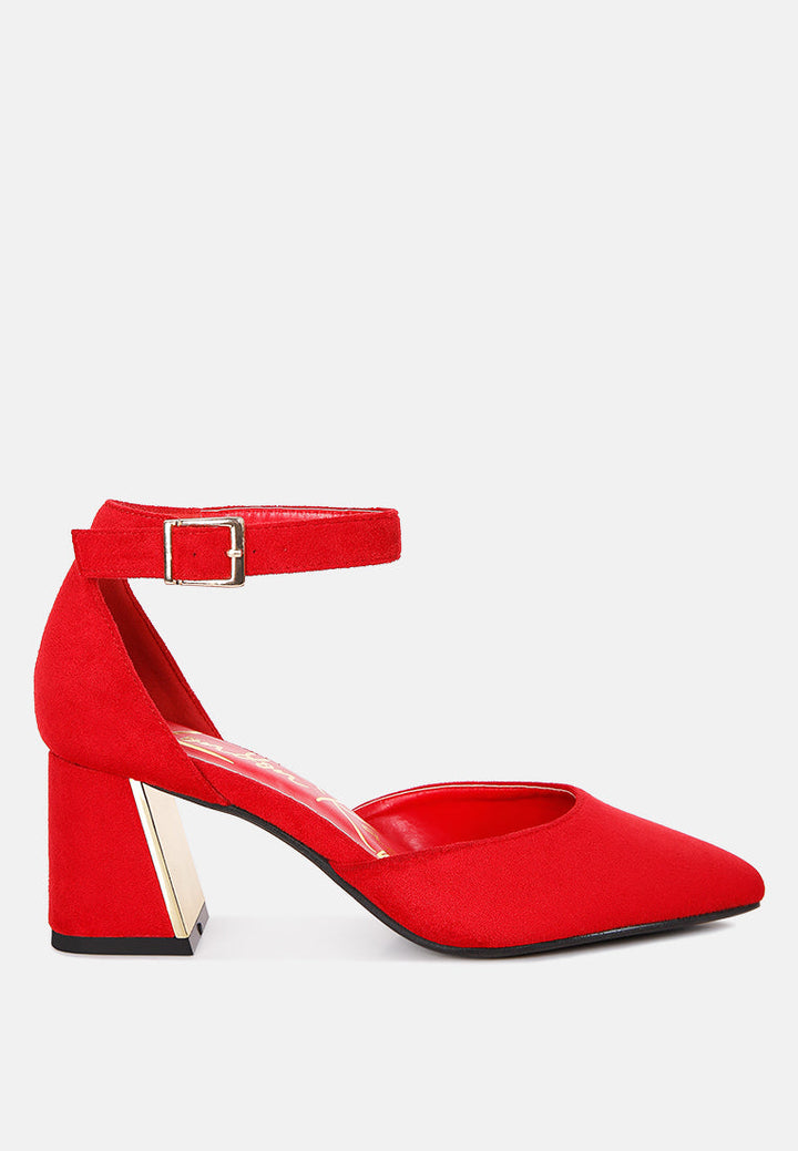 Rory Metallic Sling Detail Block Heel Sandals-0
