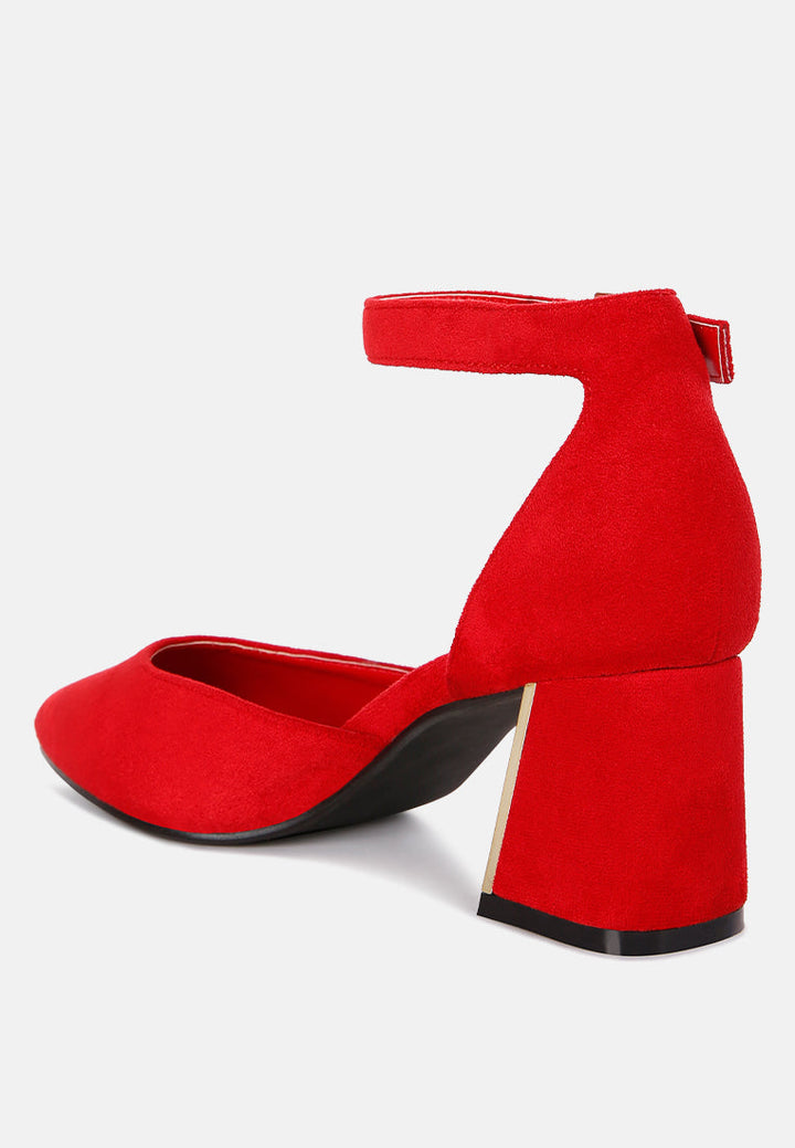Rory Metallic Sling Detail Block Heel Sandals-2