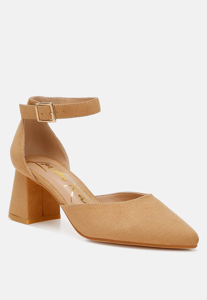 Rozita Microfiber Block Heel Sandals-2