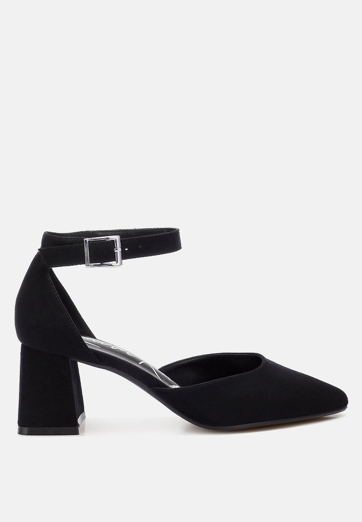 Rozita Microfiber Block Heel Sandals-6