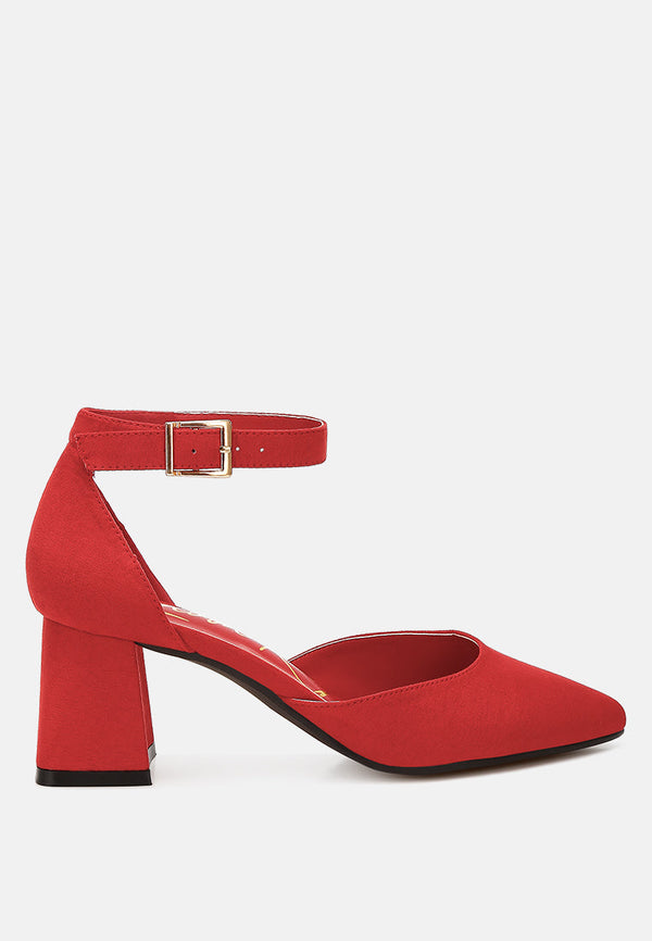 Rozita Microfiber Block Heel Sandals-5